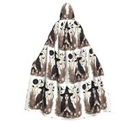 RRSZCC Mantello magico stregoneria bohémien disegno strega mantello Halloween con cappuccio mantello regina re veste vestito rinascimentale medievale mantello costume cosplay
