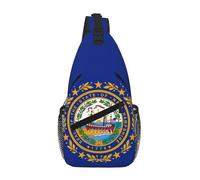RRSZCC New Hampshire Bandiera dello Stato Sling Borsa Petto Per Gli Uomini E Le Donne Piccola Borsa A Tracolla Impermeabile Mini Crossbody Daypack Per Escursionismo