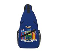 RRSZCC New York Bandiera Dello Stato Sling Chest Bag Per Gli Uomini E Le Donne Piccola Borsa A Tracolla Impermeabile Mini Crossbody Daypack Per Escursionismo
