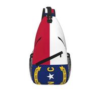 RRSZCC North Carolina State Flag Sling Chest Bag Per Uomini E Donne Piccola Borsa A Tracolla Impermeabile Mini Crossbody Daypack Per Escursioni