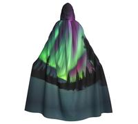 RRSZCC Northern Lights Pittura Strega Mantello Halloween Con Cappuccio Mantello Regina Re Robe Outfit Rinascimento Medievale Costume Mantello Cosplay Costume