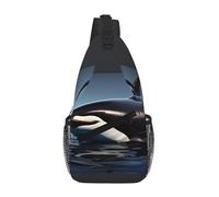RRSZCC Orca Killer Whale Print Sling Chest Bag Per Uomini E Donne Piccola Borsa A Tracolla Impermeabile Mini Crossbody Daypack Per Escursionismo