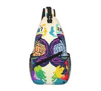 RRSZCC Sinistra E Destra Cervello Vantaggio Sling Borsa Petto Per Uomini E Donne Piccola Borsa A Tracolla Impermeabile Mini Crossbody Daypack Per Escursionismo