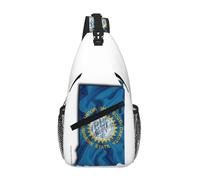 RRSZCC South Dakota Bandiera Mappa Sling Borsa Petto Per Uomini E Donne Piccola Borsa A Tracolla Impermeabile Mini Crossbody Daypack Per Escursioni