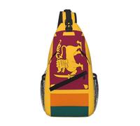 RRSZCC Sri Lanka Bandiera Sling Borsa Petto Per Gli Uomini E Le Donne Piccola Borsa A Tracolla Impermeabile Mini Crossbody Daypack Per Escursioni