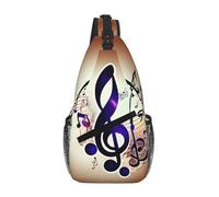 RRSZCC Viola Note Musiche Sling Borsa Petto Per Gli Uomini E Le Donne Piccola Borsa A Tracolla Impermeabile Mini Crossbody Daypack Per Escursionismo