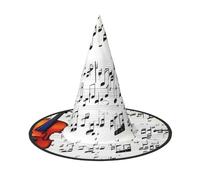RRSZCC Violino Spartito Stampa Halloween Strega Cappello, Strega Costume Accessorio Per Halloween Cosplay Partito Vacanza Decorazione