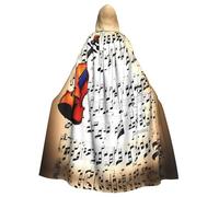 RRSZCC Violino Spartito Strega Mantello Halloween Con Cappuccio Mantello Regina Re Robe Outfit Rinascimento Medievale Costume Mantello Cosplay Costume