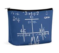 Rrtsmsgh Borsa di trucco della formula di matematica per il sacchetto portatile di toilette di viaggio delle donne, borsa cosmetica del cuoio dell'unità di elaborazione con