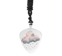 Rrtsmsgh Collana con ciondolo a forma di plettro per chitarra con stelle e nuvole, unisex, in acciaio al titanio, regalo per amanti della musica, per chitarristi, musicisti, fan del rock