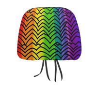 Rrtsmsgh Gay Pride - Set di 2 coperture per poggiatesta auto, motivo arcobaleno, universali, 28 x 26 cm, morbide ed elastiche, confezione da 2 protezioni per poggiatesta auto, per donne e uomini