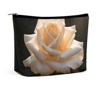 Rrtsmsgh Glow in The Dark Makeup Bag per le donne Portatile Viaggio Toiletry Pouch, PU Leather Cosmetic Bag con cerniera