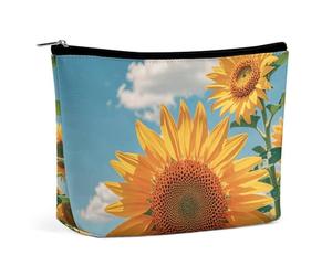 Rrtsmsgh Goodlooking Hello Nice Sunshines Makeup Bag per le donne Portable Travel Toiletry Pouch, PU Leather Cosmetic Bag con cerniera