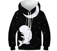 RRTYVFD Felpa con Cappuccio per Bambini, Felpa con Cappuccio 3D Galaxy, Felpa con Cappuccio per Bambini, Abbigliamento Sportivo per Ragazzi, Moda, Casual, Manica Lunga, Taglia 8-10 Anni