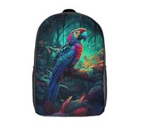 RRTYVFD Grim Reaper of Broken Hearts Zaino da scuola con stampa 3D Zaini alla moda per bambini Zaino per ragazzi Zaini per ragazzi Studenti delle scuole medie, Giungla psichedelica, 43 cm