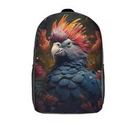 RRTYVFD Grim Reaper of Broken Hearts Zaino da scuola con stampa 3D Zaini alla moda per bambini Zaino per ragazzi Zaini per ragazzi Studenti delle scuole medie, Mohawk uccello nella giungla, 43 cm