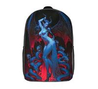 RRTYVFD Zaini per bambini stampati in 3D Divine Goddess Kali con aureola dorata e coltello borse libro ragazzo ragazza bambini zaino scuola con grandi tasche per bambini scuola, Demonessa Lilith con