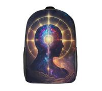 RRTYVFD Zaino da demoni anime rosa con spada, stampa 3D, per ragazzi e ragazze, per bambini e studenti/adulti, Esoteric Zen Universe V1, 17"