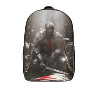 RRTYVFD Zaino scolastico per bambini con stampa 3D a basso contenuto di panda astratto, per ragazzi e ragazze, zaino casual alla moda per scuola o viaggio, Cronache dei crociati, 43 cm