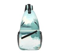 rrxnbcgg Borsa a tracolla con foglie cadute su un lago tranquillo diagonale per uomo, per telefono, viaggi, festival e tutti i giorni