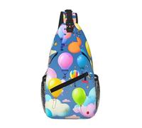 rrxnbcgg Borsa a tracolla con palloncini colorati diagonalmente per gli uomini per telefono, viaggi, festival e tutti i giorni