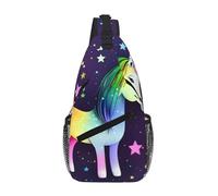 rrxnbcgg Borsa a tracolla diagonale con stella di un cavallo per uomo, per telefono, viaggi, festival e tutti i giorni