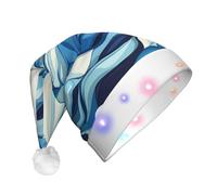 rrxnbcgg Cappello natalizio a forma di barca a vela sul mare con LED lampeggiante, con morbida pelliccia sintetica e pompon, copricapo per feste di Natale e pranzi al pub