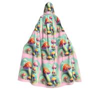 rrxnbcgg Dreamy Little Mushroom Mantello con cappuccio in poliestere completamente stampato, comodo e resistente, adatto per Halloween e altre feste a tema e scene teatrali