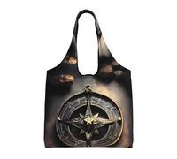 rrxnbcgg Magical Design Norrene Runes Compass leggero medio riutilizzabile drogheria shopping borse di stoffa adatto per fai da te, pubblicità, promozione, regalo, attività