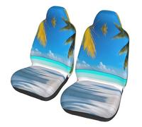 rrxnbcgg Maldives Holidays - Set di 2 coprisedili anteriori per auto, traspiranti, lavabili, antiscivolo, impermeabili, per auto, camion, SUV, sedili anteriori