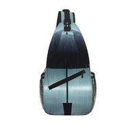 rrxnbcgg Ombrello nero sotto la pioggia Borsa a tracolla diagonale per gli uomini per telefono, viaggi, festival e tutti i giorni