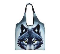 rrxnbcgg Sacchetti di stoffa leggeri e riutilizzabili con testa di lupo feroce, adatti per fai da te, pubblicità, promozione, regalo, attività