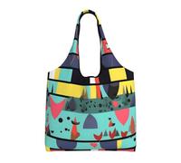 rrxnbcgg Sacchetti di stoffa per la spesa riutilizzabili medi leggeri con motivi geometrici, adatti per fai da te, pubblicità, promozione, regalo, attività