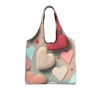 rrxnbcgg Sacchetti di stoffa per la spesa riutilizzabili, medi, leggeri, con motivo amore, adatti per fai da te, pubblicità, promozione, regalo, attività