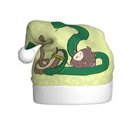 rrxnbcgg Semi di girasole serpente lombrichi stampato adulto peluche cappello di Natale, Natale vacanza speciale con atmosfera festiva.