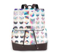 rrxnbcgg Square Row - Zaino da donna, impermeabile, antifurto, leggero, alla moda, da viaggio, multiuso, convertibile, borsa a tracolla