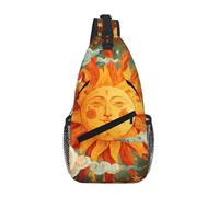 rrxnbcgg Sun illustrazione libro illustrazione croce petto borsa diagonale per gli uomini per telefono, viaggi, festival e tutti i giorni