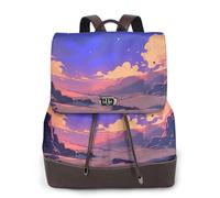 rrxnbcgg The sea at sunset zaino da donna impermeabile antifurto leggero PU moda viaggio multiuso convertibile borsa a tracolla zaino