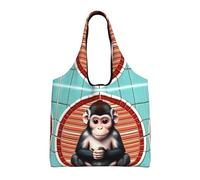 rrxnbcgg The Silent Monkey - Sacchetti di stoffa per la spesa, riutilizzabili, leggeri, medi, adatti per fai da te, pubblicità, promozione, regalo, attività