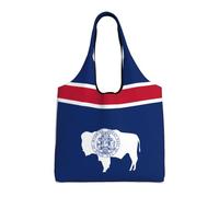 rrxnbcgg Wyoming State Flag - Sacchetti di stoffa leggeri e riutilizzabili per la spesa, adatti per fai da te, pubblicità, promozione, regalo, attività