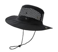 RRYPBOVG Cappello Pescatore Uomo Cappelli da Pescatore Cappellini Estivi Cappellini da Trekking da Uomo in Mesh Traspirante(Black)