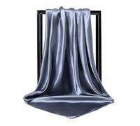 RRYPBOVG Foulard In Seta Sciarpa quadrata solida 90 * 90 cm Sciarpa di seta imitazione finta Avvolge elegante testa floreale Collo Fascia for capelli Fascia for capelli Donna Donna Fazzoletto(C-19)