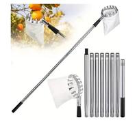 RRYPBOVG Pinza Telescopica Raccoglitrice di Frutta con Asta telescopica in Acciaio Inossidabile da 1,6/2,4/3,2/4 m(3.2M Fruit Picker)