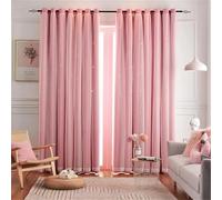 RRYPBOVG Tende Per Interni Tende oscuranti a forma di stella 2 pezzi, tulle for finestre con doppio strato, tende, decorazione for la stanza della casa(Pink,1.32x1.83m)