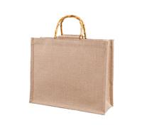 RRYPBOVG Tote Bag Donna Borsa for la spesa portatile in lino con manici ad anello Borsa da donna in tela di iuta Tote Borse da spiaggia retrò di grandi dimensioni fai da te(31x39x15cm)