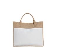 RRYPBOVG Tote Bag Donna Borsa for la spesa vuota for sublimazione Borsa riutilizzabile in tela di cotone naturale non tessuta in tela di iuta for stampa a trasferimento termico