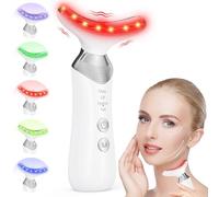 RRZIOM - Massaggiatore per il viso, 5 colori, dispositivo per collo a LED a luce rossa, massaggiatore per la pelle (colorato)