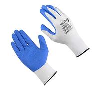 RS CITRIN/Guanti in nitrile con inserto in cotone/guanti da lavoro in nitrile/rivestimento protettivo in nitrile/taglia 10, 12 paia/giallo/bianco/guanti da montaggio/cotone comfort assorbenti il