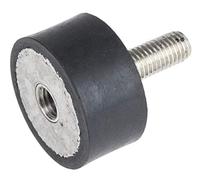 RS PRO Ammortizzatore in gomma, filettatura esterna/interna M10, Ø 40 mm x 20 mm, 60 Shore A, confezione da 2 pezzi