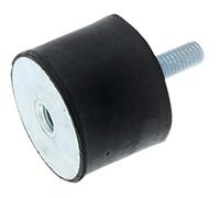 RS PRO Ammortizzatore in gomma, filettatura esterna/interna, tampone M10, Ø 50 mm x 35 mm, 60 Shore A